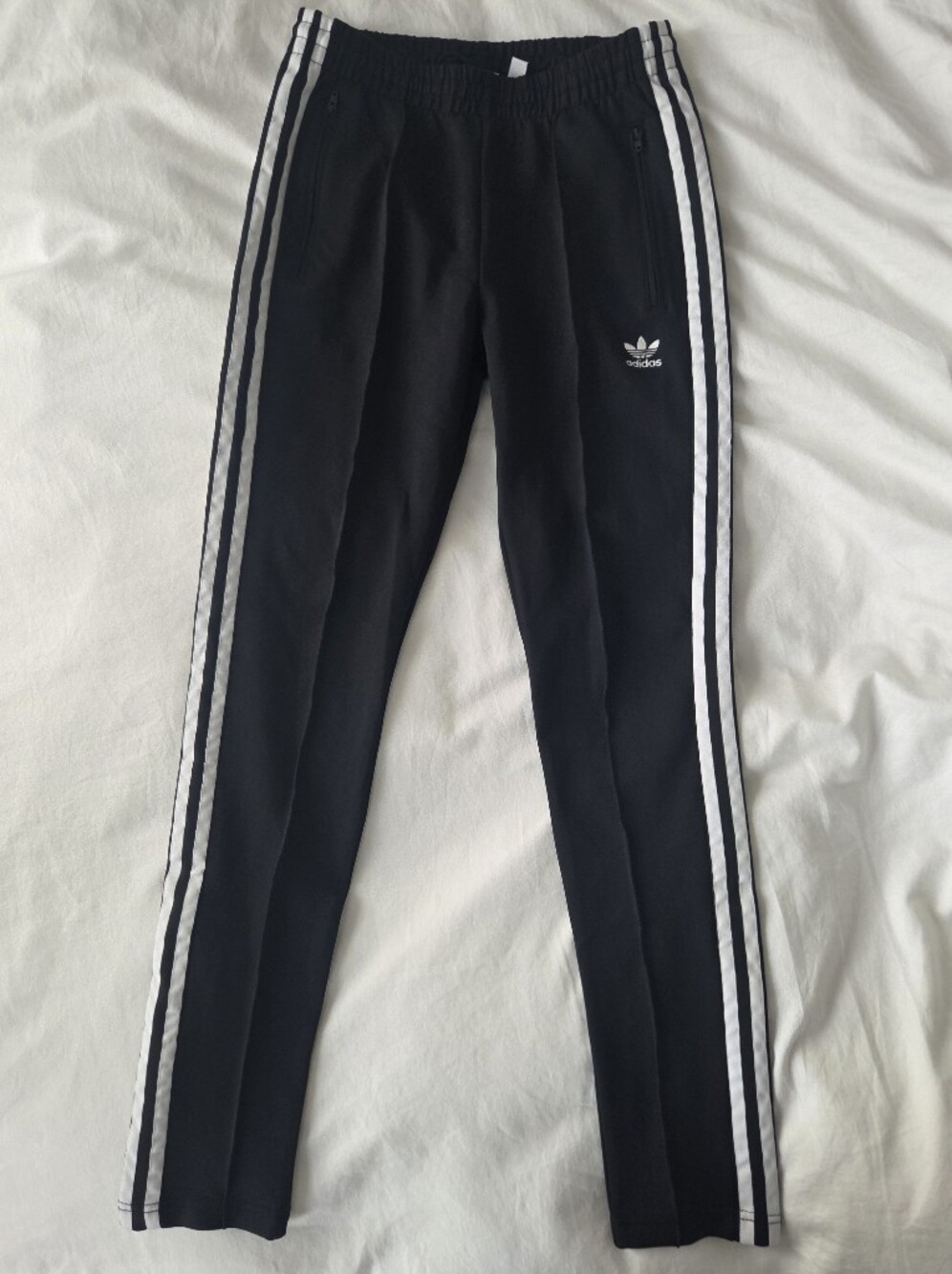 NWOT Adidas Primeblue Black Track Pants with White Side Stripes XS